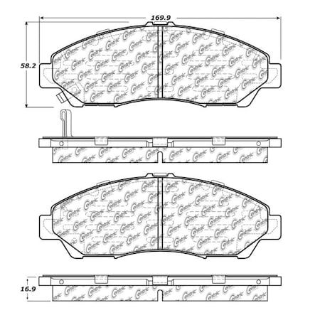 Centric Parts Posi-Quiet Extended Wear, 106.13780 106.13780